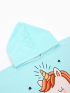 Полотенце - пончо детское LoveLife «Единорог», махра, 100% хлопок 300 г/м, 60×120 см, голубое  (артикул 10951793)  большой выбор товаров оптом и в розницу по низким ценам с доставкой