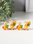 Набор фигурок 4 шт. «Барашки в огороде», полистоун, 1.5×2×4 см  (артикул 10956738)  большой выбор товаров оптом и в розницу по низким ценам с доставкой