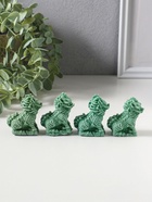 Набор фигурок 4 шт. «Собаки Фу», полистоун, зелёный, 2.3×4.5×5 см  (артикул 10956743)  большой выбор товаров оптом и в розницу по низким ценам с доставкой