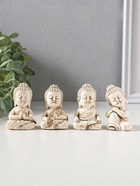 Набор фигурок 4 шт. «Медитация маленького Будды», полистоун, беж, 3×3.5×6 см  (артикул 10956746)  большой выбор товаров оптом и в розницу по низким ценам с доставкой