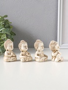 Набор фигурок 4 шт. «Медитация маленького Будды», полистоун, беж, 3×3.5×6 см  (артикул 10956746)  большой выбор товаров оптом и в розницу по низким ценам с доставкой