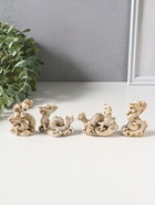 Набор фигурок 4 шт. «Китайский дракон», полистоун, беж, 3×4×6.5 см  (артикул 10956747)  большой выбор товаров оптом и в розницу по низким ценам с доставкой