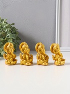 Набор фигурок 4 шт. «Ганеша», полистоун под золото, 3.5×4.4×6.2 см  (артикул 10956753)  большой выбор товаров оптом и в розницу по низким ценам с доставкой