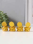 Набор фигурок 4 шт. «Ганеша», полистоун под золото, 3.5×4.4×6.2 см  (артикул 10956753)  большой выбор товаров оптом и в розницу по низким ценам с доставкой
