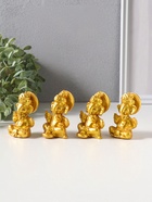 Набор фигурок 4 шт. «Ганеша», полистоун под золото, 3.5×4.4×6.2 см  (артикул 10956753)  большой выбор товаров оптом и в розницу по низким ценам с доставкой
