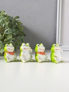 Набор фигурок 4 шт. «Зелёные лягушата», полистоун, 3×4×5 см  (артикул 10956761)  большой выбор товаров оптом и в розницу по низким ценам с доставкой