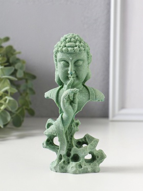 Фигурка полистоун «Будда - молчание золото», зелёный, 4.7×6.8×14.5 см  (артикул 10956767)  большой выбор товаров оптом и в розницу по низким ценам с доставкой