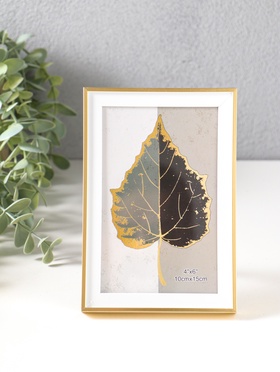 Фоторамка для фото 10×15 см «Современная классика», пластик, под золото и белый, 16×10.8×1.5 см  (артикул 10974003)  большой выбор товаров оптом и в розницу по низким ценам с доставкой