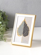 Фоторамка для фото 10×15 см «Современная классика», пластик, под золото и белый, 16×10.8×1.5 см  (артикул 10974003)  большой выбор товаров оптом и в розницу по низким ценам с доставкой