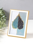 Фоторамка для фото 13×18 см «Современная классика», пластик, под золото и белый, 19×13.8×1.5 см  (артикул 10974004)  большой выбор товаров оптом и в розницу по низким ценам с доставкой