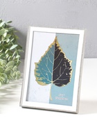 Фоторамка для фото 13×18 см «Современная классика», пластик, серый и белый, 19×13.8×1.5 см  (артикул 10974009)  большой выбор товаров оптом и в розницу по низким ценам с доставкой