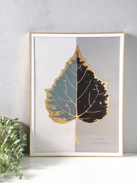 Фоторамка для фото 30×40 см «Современная классика», пластик, под золото и белый, 42.6×32.6×1.5 см  (артикул 10974022)  большой выбор товаров оптом и в розницу по низким ценам с доставкой