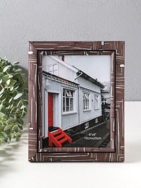 Фоторамка для фото 15×20 см «Моррис», пластик, т. коричневый, 23×18×2 см  (артикул 10974055)  большой выбор товаров оптом и в розницу по низким ценам с доставкой