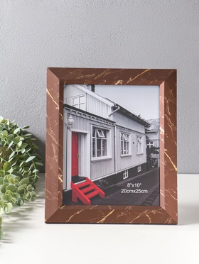 Фоторамка для фото 20×25 см «Гедеон», пластик, шоколад с под золотом, 32×28×2 см  (артикул 10974071)  большой выбор товаров оптом и в розницу по низким ценам с доставкой