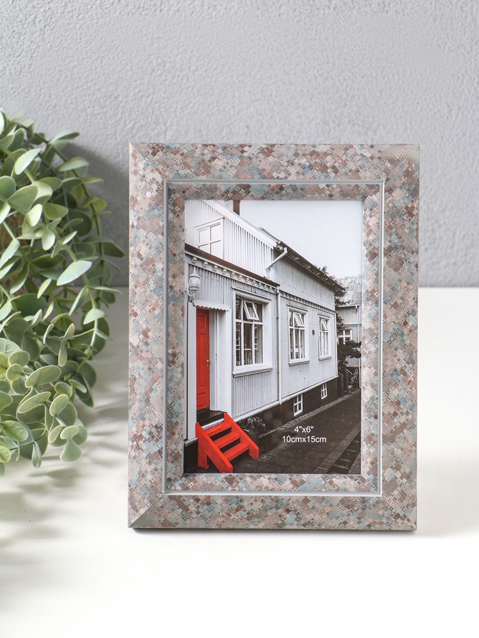 Фоторамка для фото 10×15 см «Марокканская мозаика», пластик, оттенки коричневого, 19.8×15×2 см