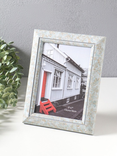 Фоторамка для фото 13×18 см «Марокканская мозаика», пластик, оттенки голубого, 23×18×2 см