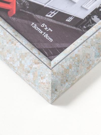 Фоторамка для фото 13×18 см «Марокканская мозаика», пластик, оттенки голубого, 23×18×2 см