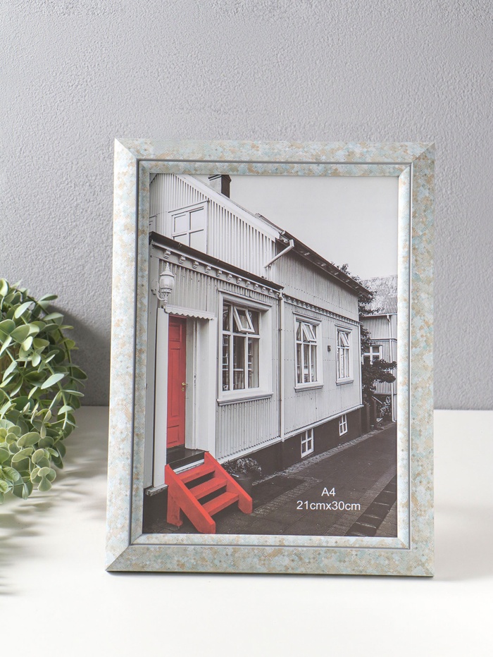 Фоторамка для фото формат А4 «Марокканская мозаика», пластик, оттенки голубого, 35.7×27×2 см