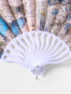 Веер складной «Синие бабочки и старые газеты», 22.5 см - Фото 3