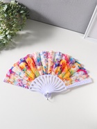 Веер складной «Каллы и мехенди», 22.5 см - Фото 1