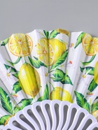 Веер пластик, текстиль "Цветение лимонов" 22,5 см  (артикул 10967181)  большой выбор товаров оптом и в розницу по низким ценам с доставкой