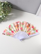 Веер складной «Розы и птицы», 22.5 см - Фото 1