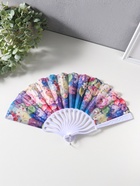 Веер складной «Пышные пионы и гортензии», 22.5 см - Фото 1