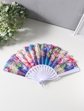 Веер пластик, текстиль 