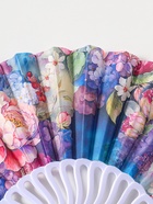 Веер пластик, текстиль "Пышные пионы и гортензии" 22,5 см  (артикул 10967186)  большой выбор товаров оптом и в розницу по низким ценам с доставкой