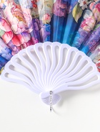 Веер пластик, текстиль "Пышные пионы и гортензии" 22,5 см  (артикул 10967186)  большой выбор товаров оптом и в розницу по низким ценам с доставкой