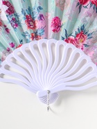 Веер складной «Розы и астры на нежно-зелёном», 22.5 см - Фото 4