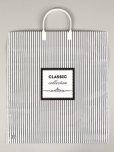 Пакет полиэтиленовый «Классическая полоска», пластиковая ручка, 44×40 см, 100 мкм