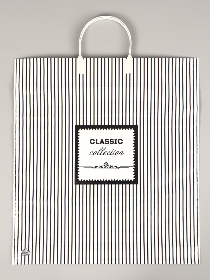 Пакет полиэтиленовый «Классическая полоска», пластиковая ручка, 44×40 см, 100 мкм - Фото 1