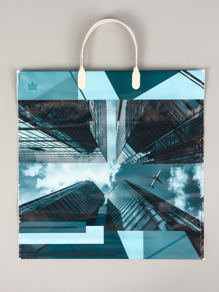 Пакет полиэтиленовый «Полет», пластиковая ручка, 34×35 см, 100 мкм