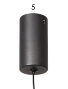 Светильник подвесной светодиодный «Санто» 6185-702, LED, 17 Вт, 3000К, чёрный, 5×5×90 см - фото 809614107