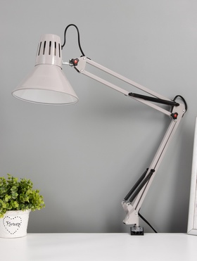 Лампа настольная N-121, 1хE27, 40 Вт, 17×45×85 см, серая