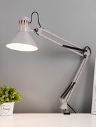 Лампа настольная N-121, 1хE27, 40 Вт, 17×45×85 см, серая - Фото 2