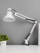 Лампа настольная N-121, 1хE27, 40 Вт, 17×45×85 см, белая - Фото 1