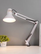 Лампа настольная N-121, 1хE27, 40 Вт, 17×45×85 см, белая - Фото 2