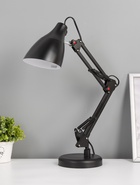 Лампа настольная N-123, 1хE27, 40 Вт, 35×15×55 см, чёрная - Фото 1