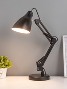 Лампа настольная N-123, 1хE27, 40 Вт, 35×15×55 см, чёрная - Фото 2