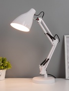 Лампа настольная N-123, 1хE27, 40 Вт, 35×15×55 см, белая - Фото 2