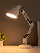 Лампа настольная N-123, 1хE27, 40 Вт, 35×15×55 см, белая - Фото 3