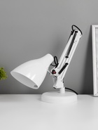 Лампа настольная N-123, 1хE27, 40 Вт, 35×15×55 см, белая - Фото 4