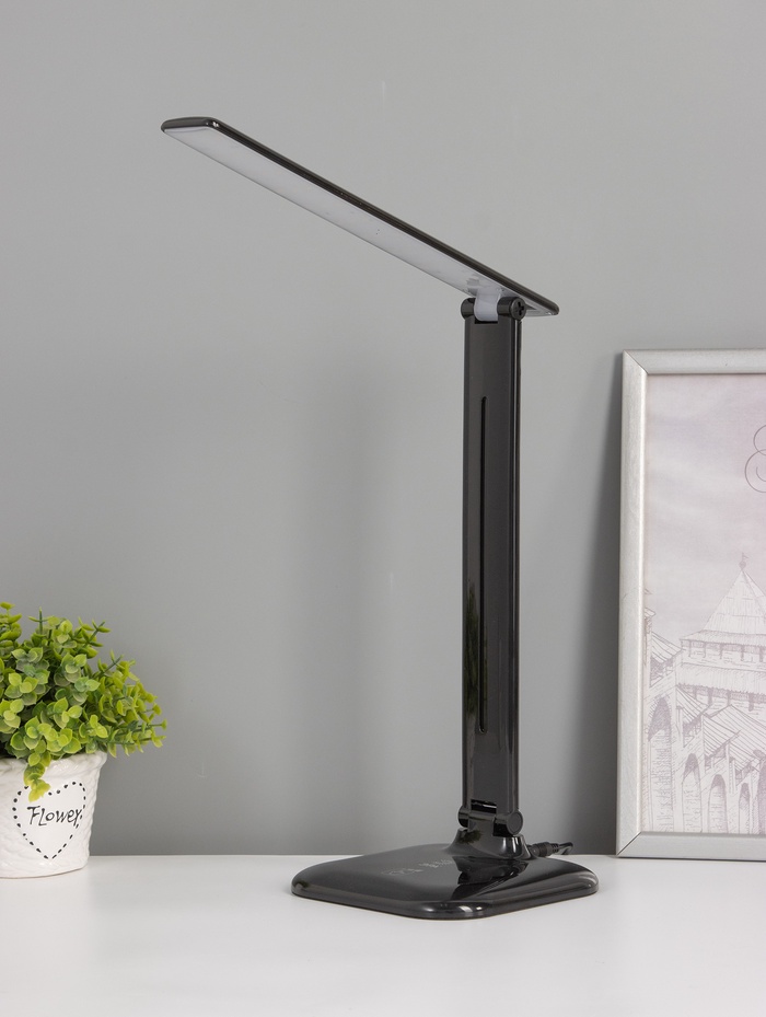 Лампа настольная LED NLED-462, 10 Вт, 15×35×40 см, чёрная - Фото 1