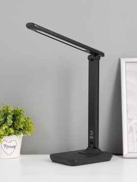 Лампа настольная LED NLED-500, 10 Вт, 14×7×35 см, чёрная