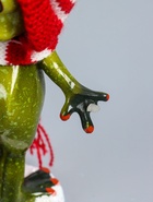 УЦЕНКА Сувенир полистоун лак «Лягуха в шапочке и шарфике готовится упасть в снег» 8.2×6.5×18 см 1032 - Фото 6