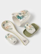 УЦЕНКА Сахарница с ложкой Доляна «Цветы», доломит, 10×9 см, 300 мл, белая - Фото 7