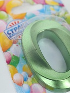 УЦЕНКА Свеча в торт на шпажке «‎Грань», цифра "0", изумруд, 5 см - Фото 5