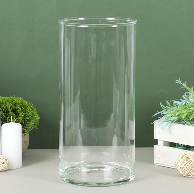 УЦЕНКА Ваза «Ротонда-1» 29.5×13.5 см, 3.4 л прозрачная